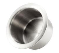 Drop in Cup - Drink Holder Stainless Steel Car Insert | Silver Table Mounted Cup Holder with Anti Slip Design for Coffee, Table Lounge, Chair, Yacht, Truck Or Beverage Organizer