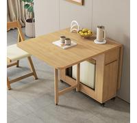 Drop Leaf Ensemble table de salle à manger pliable - Table en bois extensible avec 4 chaises pour cuisine, salle à manger, salon