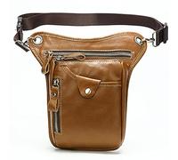 Drop Leg Bag Hiking Waist Pack, Sac Banane en Cuir véritable for Homme, Sacoche de Moto, Sacoche Banane for Homme, Sacoche de Cuisse en Cuir, Pochette for téléphone, Ceinture, Sac Banane(Giallo)