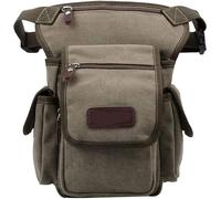Drop Leg Bag Hiking Waist Pack, Sac Banane en Toile for Homme, Sacoche à bandoulière, Ceinture for Voyage, Moto, Voyage(Green)