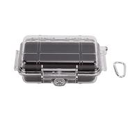 Drop - proof Weather - safe Case | ABS Plastic with Internal Liner Secures EDC Equipment | Airtight Storage Box for Camping / Hiking / Water Sports | Lightweight Compact Design (Transparent, small