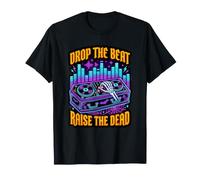 Drop Raise Dead Spooky DJ Graveyard Rave in Halloween T-Shirt