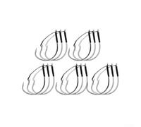 Drop Shot - Lot de 15 hameçons pour appâts souples, hameçons de pêche sans mauvaises herbes pour pêche au fond farfelu, avec protection de fil, finesse, acier au carbone (D)