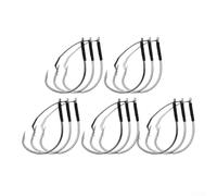 Drop Shot - Lot de 15 hameçons pour appâts souples, hameçons de pêche sans mauvaises herbes pour pêche au fond farfelu, avec protection de fil, finesse, acier au carbone (B)