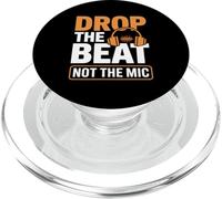 Drop The Beat Not The Mic Ingénieur audio PopSockets PopGrip pour MagSafe