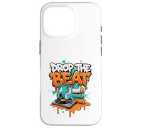 Drop The Beat Street Art Plateau tournant en Vinyle pour Casque DJ Coque pour iPhone 16 Pro