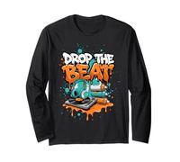 Drop The Beat Street Art Plateau tournant en Vinyle pour Casque DJ Manche Longue