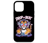 Drop The Beat Tigre DJ Lunettes Écouteurs Coque pour iPhone 12 mini