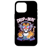 Drop The Beat Tigre DJ Lunettes Écouteurs Coque pour iPhone 16 Pro Max