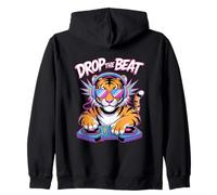 Drop The Beat Tigre DJ Lunettes Écouteurs Sweat à Capuche