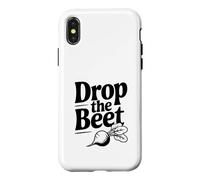 Drop The Beet Jeu de Mots Amusant pour Les Amateurs de Nourriture Coque pour iPhone X/XS