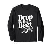 Drop The Beet Jeu de Mots Amusant pour Les Amateurs de Nourriture Manche Longue