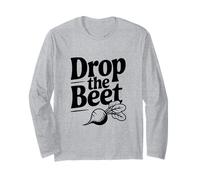 Drop The Beet Jeu de Mots Amusant pour Les Amateurs de Nourriture Manche Longue