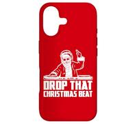 Drop The Christmas Beat - Le Père Noël en DJ de Noël Discjockey Coque pour iPhone 17