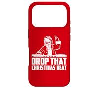 Drop The Christmas Beat - Le Père Noël en DJ de Noël Discjockey Coque pour iPhone 17 Pro