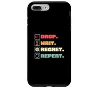 Drop Wait Regret se répète pour Coin Pusher Player Pressed Penny Coque pour iPhone 7 Plus/8 Plus