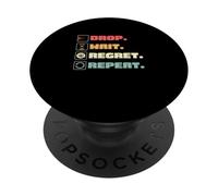 Drop Wait Regret se répète pour Coin Pusher Player Pressed Penny PopSockets PopGrip Adhésif