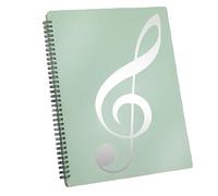 Dropfree Classeur à partitions, capacité de 60 pages, classeur de partitions, convient pour format A4, inscriptible et amovible (vert), durable, installation facile, facile à utiliser.