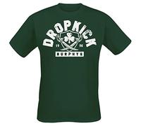 Dropkick Murphys Bruin Badge Homme T-Shirt Manches Courtes Vert foncé 100% Coton Regular
