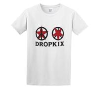Dropkix Band Logo Space Dandy Men's Cotton T-Shirt White Shirt Top Tee XXL