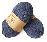 Drops 65% Laine et 35% alpaga pour Tricoter et Crocheter, 3 ou léger, peigné, Poids DK, Gouttes Lima, 1,8 oz 109 Verges par pelote Bleu foncé 4305