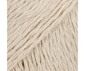 Drops Belle Pelote de fil à tricoter en coton, viscose et lin peigné, poids peigné, 51 g, 131 m (23 crème menthe)
