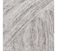 Drops Brushed Alpaca Silk Color 2 Fil de dentelle gris clair, 25 g, avec soie et laine d'alpaga brossée, doux et moelleux