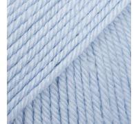 Drops Daisy Pelote de laine 100 % laine mérinos pour tricot et crochet, 3-Light (DK, légèrement peignée), légèrement peignée, 51 g, 100 m par pelote, 1 x 50 g (bleu clair)