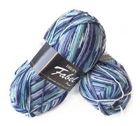 DROPS Fabel 522 Print Bleu turquoise