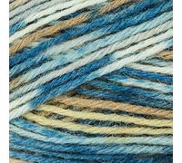 Drops Fabel 910 PRINT Brume de mer : Mélange de laine et nylon, Yarn