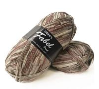 DROPS Fabel 912 Imprimé chocolat doux.