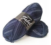 Drops Fabel Mélange de laine pour chaussettes en laine Superwash, 1-Superfine (épingle), poids doigt, 4 fils, 51 g, 205 m par pelote, 917 océan profond