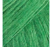 Drops Fil de mohair et de soie pour enfants, 0 ou dentelle, 2 plis, 25,5 g, 200 m par pelote (48 vert perroquet)