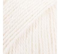 DROPS Flora 02 UNI Blanc 4 plis Fil d'Alpaga et Laine pour Tricot et Crochet
