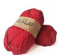 65% laine 35% alpaga, Gouttes Flora, 1 ou Superfine, Poids des doigts, 4 plis, 1,8 oz 230 verges par pelote 18 rouge.