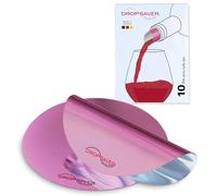 DROPSAVER® Verseur pour Vin | Accessoire Antigoutte Réutilisable pour Vin et Champagne | en Film Pet | Rose | Lot de 10 Pièces, Fabriqué en Allemagne
