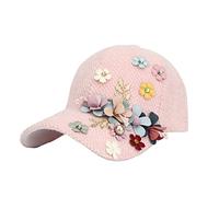 Dropshipping Vide Top Chapeau de Soleil Femme Summer Peaked Cap Casual Wild Tricoté Fleur Chapeau de Soleil Couleur unie Chapeaux pour Hommes, Rouge, Taille unique