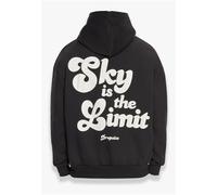 Dropsize Sweat-shirt 'Sky Is The Limit' noir / blanc, Taille XXL