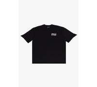 Dropsize T-Shirt 'Mirrored' noir / blanc cassé, Taille L