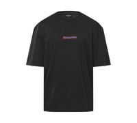 Dropsize T-Shirt 'Peace Of Mind' violet / rouge / noir, Taille M
