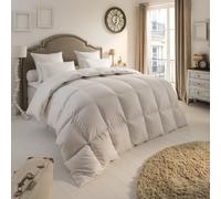 DROUAULT - Couette Chaude Anchorage 240x260 cm - 90% Duvet de Canard Neuf | Anti-acariens Proneem - Enveloppe 100% Percale de Coton - Lit 2 Personnes - Lavable 40°C