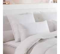 DROUAULT - Oreiller Anchorage Moelleux 65x65 cm - Anti-Acariens Proneem - 100% Satin de Coton 139 Fils/cm² - Garnissage Naturel 90% Duvet de Canard Neuf - Confort Hôtellerie - Lavable à 40°C