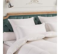 DROUAULT - Oreiller Luxury Moelleux 50 x 70 cm - Garnissage Naturel 80% Duvet de Canard et d'oie - Enveloppe Percale 100% Coton - Confort Hôtellerie - Légèreté et Souplesse