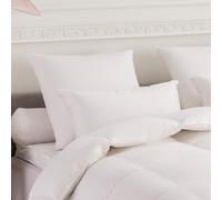 DROUAULT | Oreiller Medium 50x70 | 60% Duvet de Canard et d'oie | Bering | Maintien Souple et Confort Hôtellerie | Enveloppe Percale de Coton | Fabriqué en France | Lavable en Machine