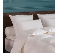 DROUAULT - Oreiller Medium Toucher Duvet 50 x 70 cm - Garnissage Synthétique 100% Polyester Siliconé - Enveloppe Sergé 100% Coton - Confort Hôtellerie - Soutien Optimal