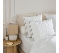 DROUAULT - Oreiller Seguoia Moelleux 45x65 cm - Ultra-Doux - 100% Fibre Polyester - 100% Coton Naturel Percale - Confort Enveloppant et Sensation Duvet - Lavable à 40°C