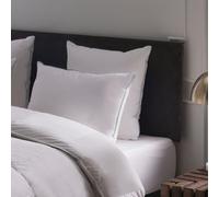 DROUAULT - Oreiller Stellaire Medium 60x60 cm - 70% Duvet Canard - Traitement Anti-Acariens Proneem - Enveloppe Percale 100% Coton - Confort Douillet et Gonflant - Lavable à 40°C