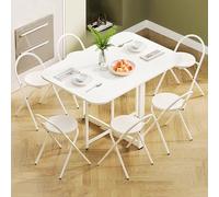 DRQXCN Ensemble de Table à Manger Pliante 120 x 80 cm (47,2 x 31,5 Pouces) avec 6 chaises, Petite Table de Cuisine for Petits espaces(120cm/47.2in)