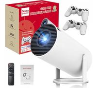 Drqzwp Console de jeu vidéo rétro M300 Max améliorée, projecteur de jeu, + 2 manettes sans fil, console de jeux rétro Plug and Play, 20 000 jeux classiques, 720P