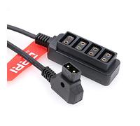 DRRI Adaptateur D-Tap vers 4 ports femelle Dtap P-Tap pour batterie Anton Bauer V-Mount / moniteur SmallHD